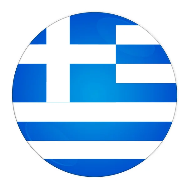 Grekland-knappen med flagga — Stockfoto