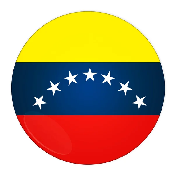 Botón Venezuela con bandera — Foto de Stock