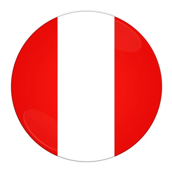 Peru button mit fahne — Stockfoto
