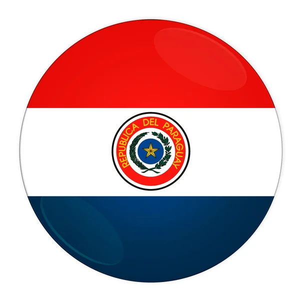 Paraguay button with flag — Stock Photo, Image