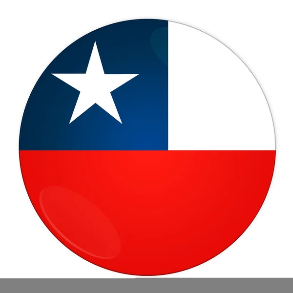 Chile-knappen med flagga — Stockfoto