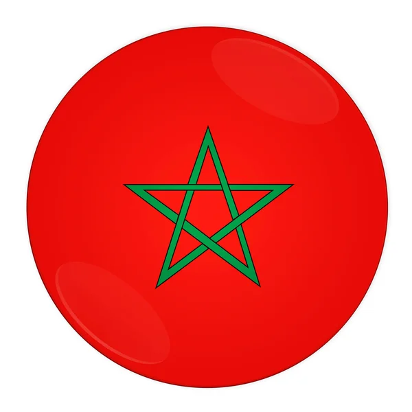 Botón Marruecos con bandera —  Fotos de Stock