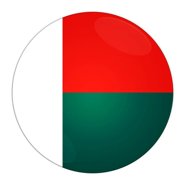 Botón Madagascar con bandera — Foto de Stock
