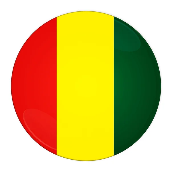 Gwinea przycisk z flagą — Zdjęcie stockowe