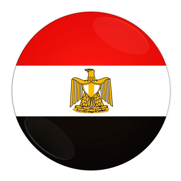 Кнопка Египет с флагом — стоковое фото
