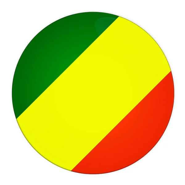 Botão Congo com bandeira — Fotografia de Stock