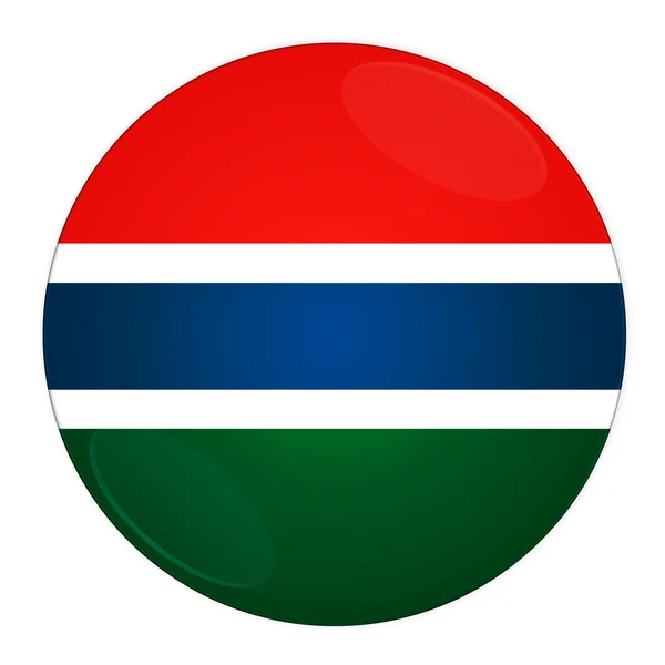 Gambia button with flag — Stock Photo, Image