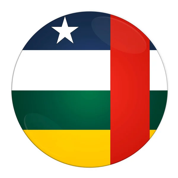 Centralafrika knappen med flagga — Stockfoto