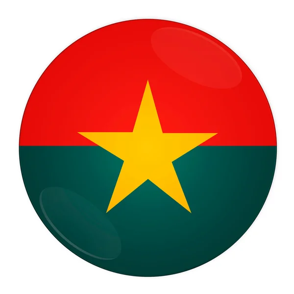 Burkina Faso Knopf mit Fahne — Stockfoto