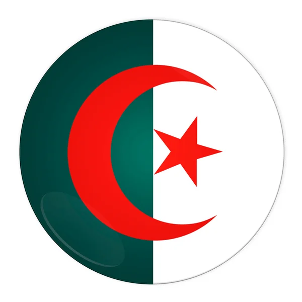 Αλγερία κουμπί με σημαία — Φωτογραφία Αρχείου