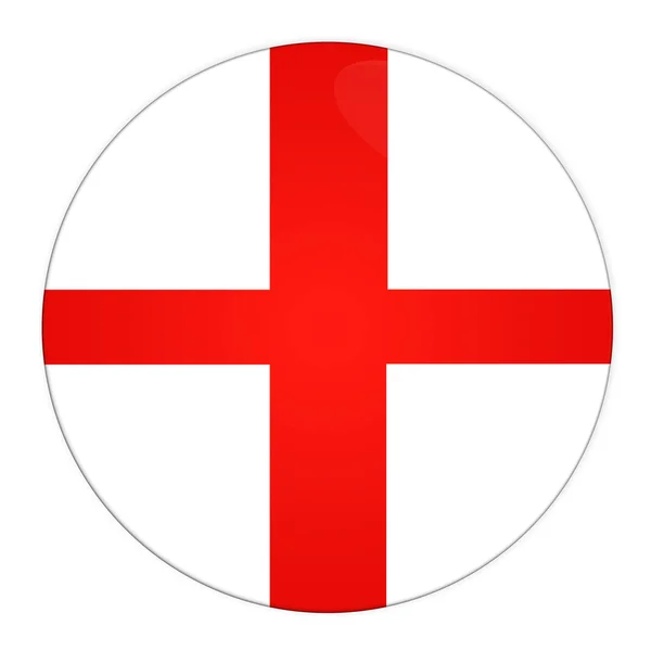 Английская кнопка с флагом — стоковое фото
