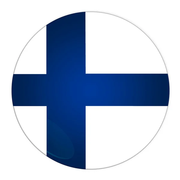 Финская кнопка с флагом — стоковое фото