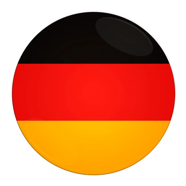 Pulsante Germania con bandiera — Foto Stock