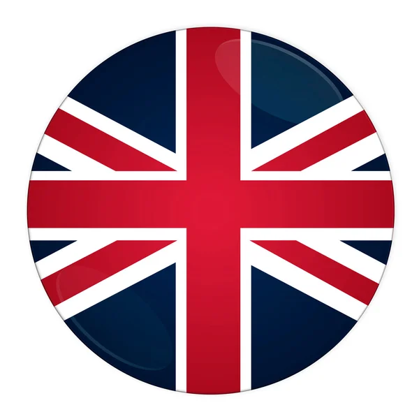 Groot-Brittannië knop met vlag — Stockfoto
