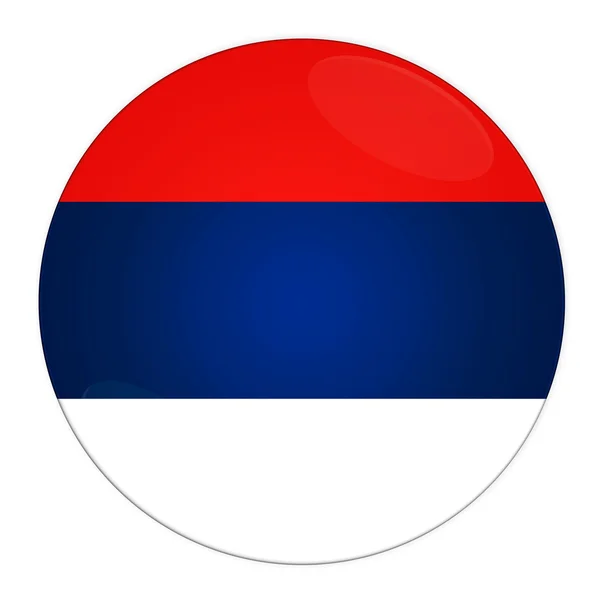 Σερβία κουμπί με σημαία — Φωτογραφία Αρχείου