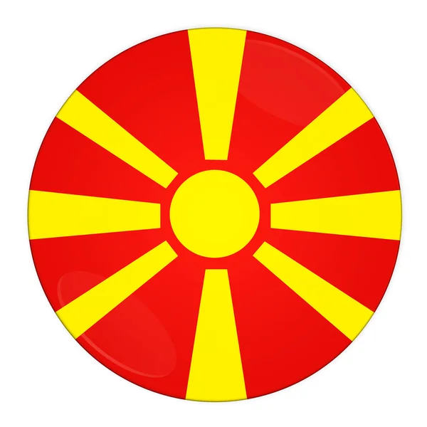 Przycisk Macedonii z flagą — Zdjęcie stockowe