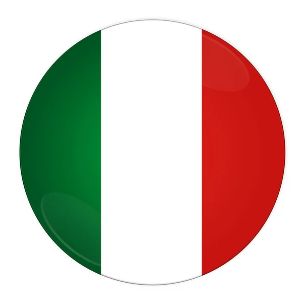 Italien-knappen med flagga — Stockfoto