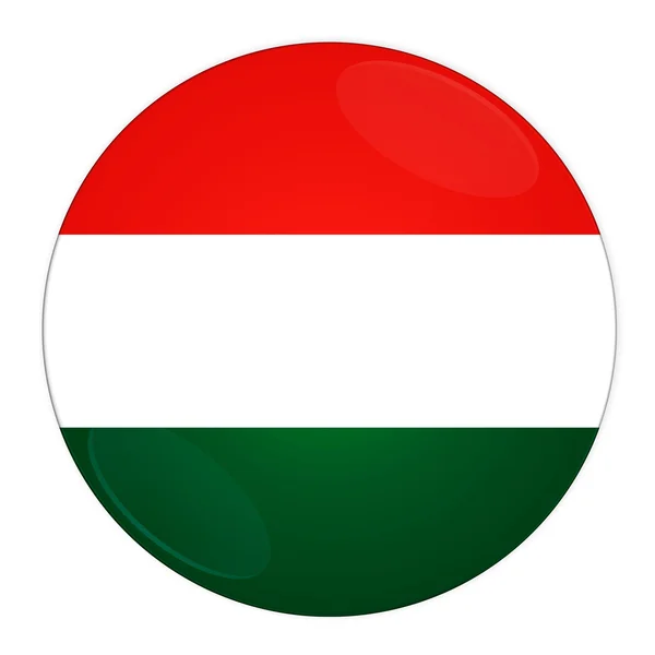 フラグを使ってハンガリー ボタン — ストック写真