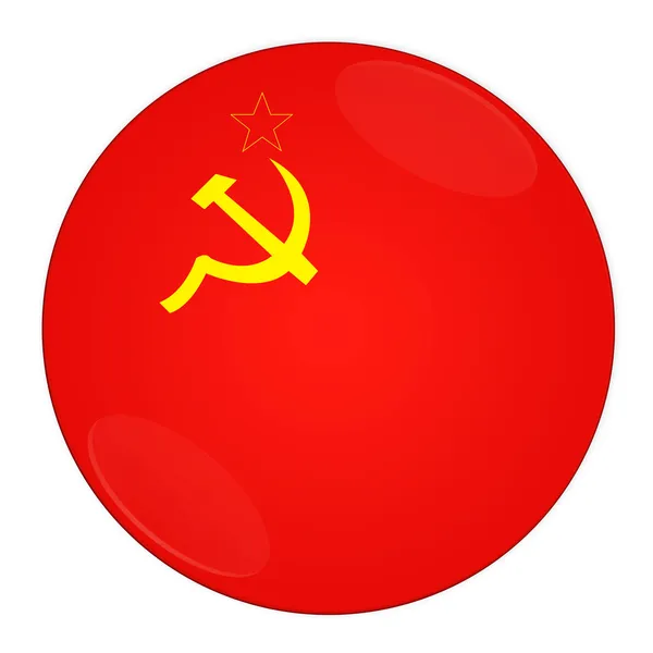 플래그와 함께 소련 사회주의 연방 공화국 버튼 — 스톡 사진