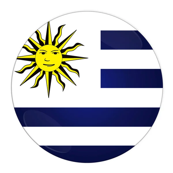 Uruguay knappen med flagga — Stockfoto