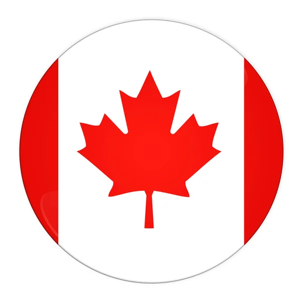 Kanada-knappen med flagga — Stockfoto