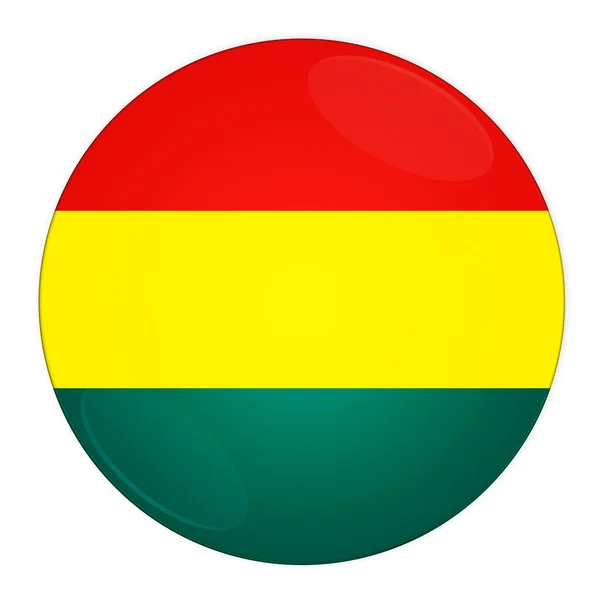 Botão Bolívia com bandeira — Fotografia de Stock