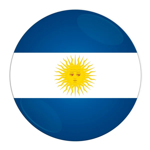 Botón Argentina con bandera —  Fotos de Stock