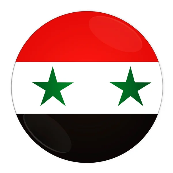Suriye bayrağı düğmesi — Stok fotoğraf