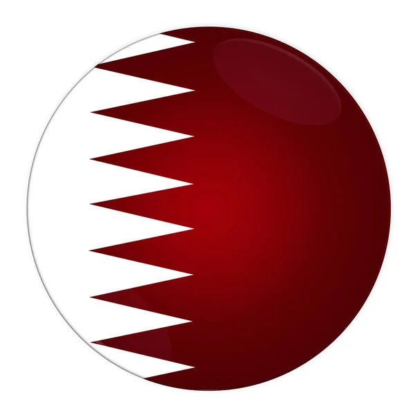 Botão Qatar com bandeira — Fotografia de Stock