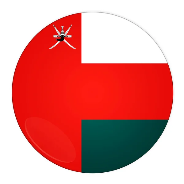 Oman-knappen med flagga — Stockfoto