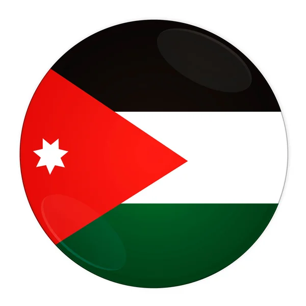 Pulsante Giordania con bandiera — Foto Stock