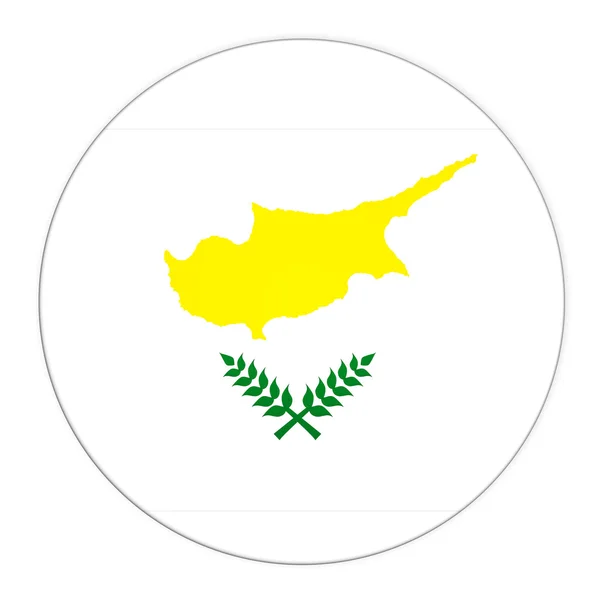 塞浦路斯按钮与标志 — 图库照片