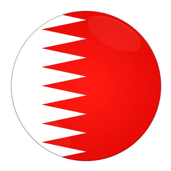 Бахрейнская кнопка с флагом — стоковое фото