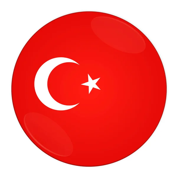 Turkey button with flag — Stock Photo, Image