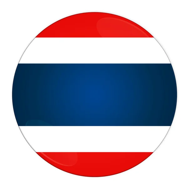 Ταϊλάνδη κουμπί με σημαία — Φωτογραφία Αρχείου