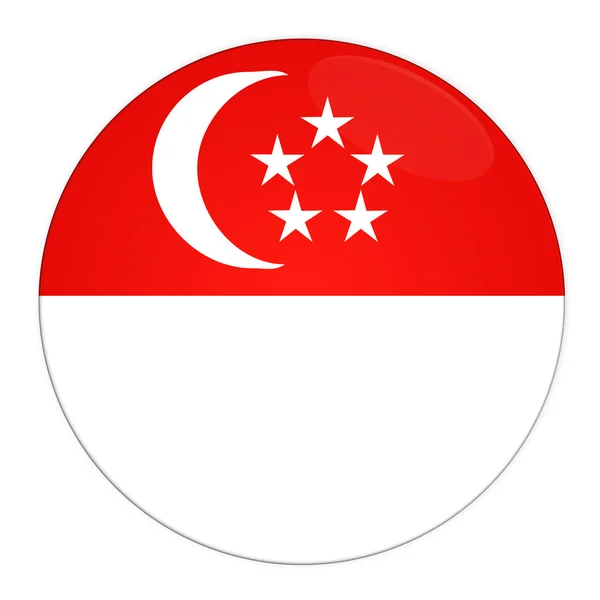 Botón Singapur con bandera — Foto de Stock