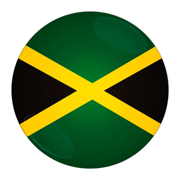 Jamaica-knappen med flagga — Stockfoto