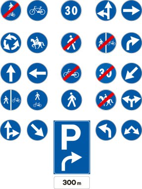 Vector traffic signs clipart