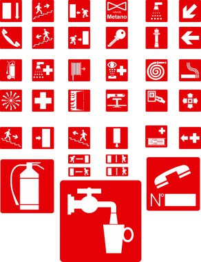 Red signs clipart