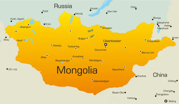 Mongolia — Vector de stock