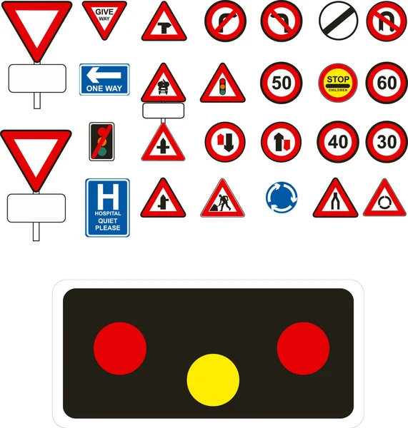 Panneaux de circulation vectoriels — Image vectorielle