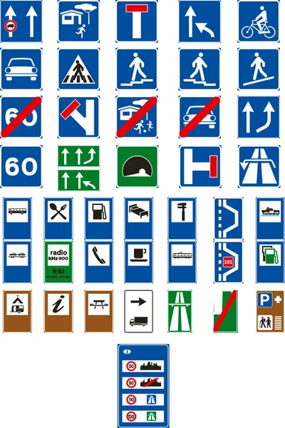 Vektörel trafik işaretleri — Stok Vektör