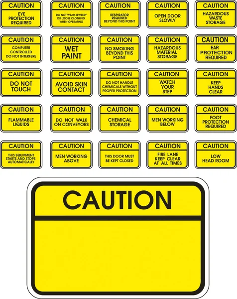 黄色矢量警告标志 — 图库矢量图片