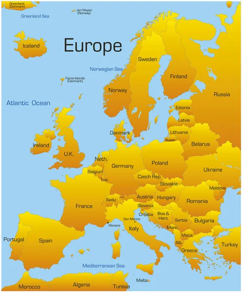 L'Europa — Vettoriale Stock
