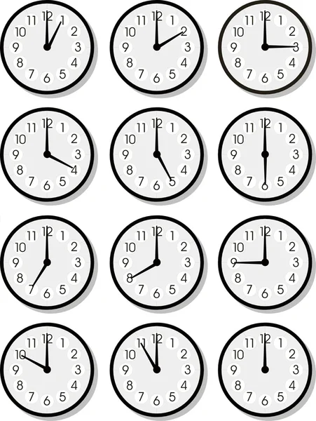 Visages d'horloge vectorielle — Image vectorielle