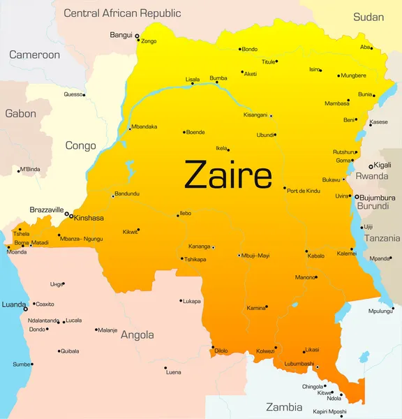 Zaire — Archivo Imágenes Vectoriales