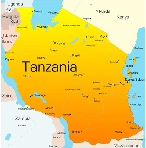 Tanzania — Stockvector