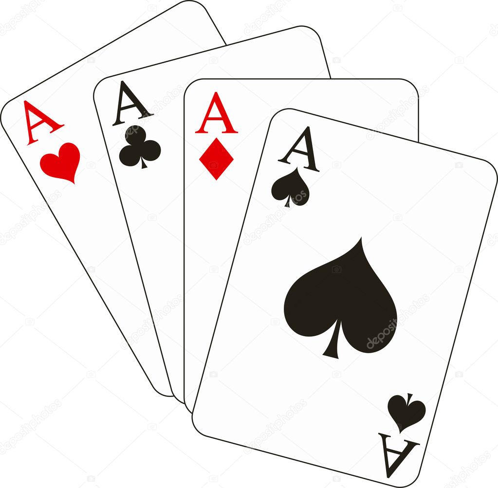 Ace Playing Card Vector Design Images, Casino Playing Card Four