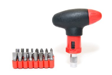 Red screwdriver set clipart