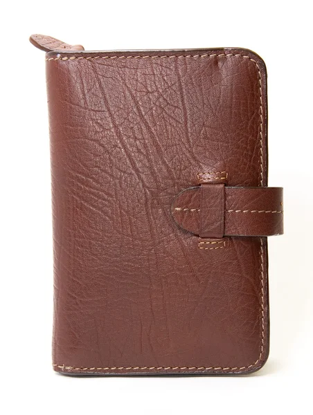 Leather brown purse — Stock Photo, Image